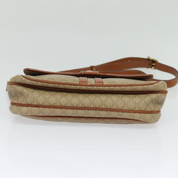 CELINE Macadam Canvas Shoulder Bag Pvc Beige Gold - Picture 9 of 13